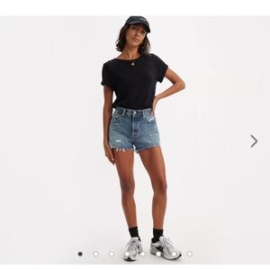 Levi’s 501 high rise denim shorts